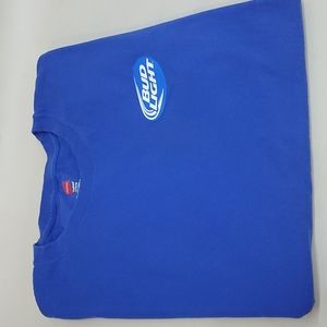 Bud Light Beer Blue Med Short Sleeve tee T-shirt